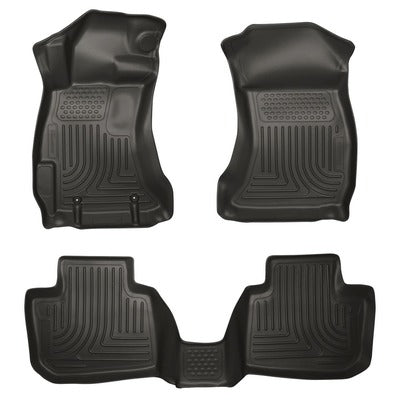 Husky LIners WeatherBeater Front & 2nd Seat Floor Liners - 2012-17 Subaru Impreza / Crosstrek