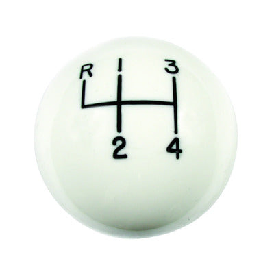 Hurst Shift Knob - White 4-Speed 3/8-24 Threads
