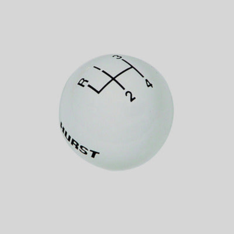 Hurst Shift Knob - White 4 Speed 3/8-16 Threads