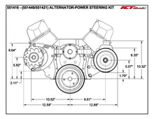 ICT Billet Alternator/Power Steering Kit Drawing