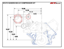 ICT Billet Heavy Duty LS Sanden 508 A/C Compressor Bracket Kit