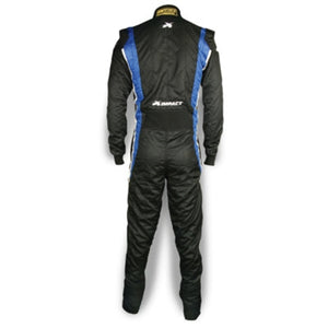 Impact Racing Phenom Race Suit Black/Blue Back