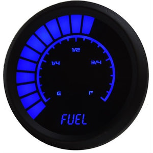 Intellitronix 2-1/16 Analog Bargraph Fuel Level Gauge, Blue LED