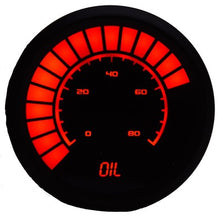 Intellitronix 2-1/16 Analog Bargraph Oil Press Gauge 0-80 PSI, Red LED