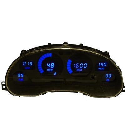 Intellitronix LED Digital Gauge Panel 1994-2004 Ford Mustang, Blue LED