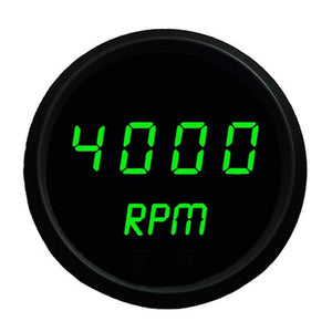 Intellitronix 2-1/16 LED Digital Tach Programmable 9900 RPM, Green LED