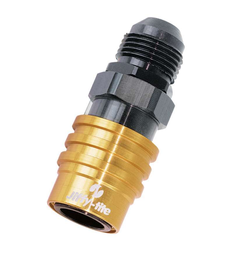 Jiffy-Tite Q/R #3 Male Straight to #3 Socket Valved Gold/Black 21403