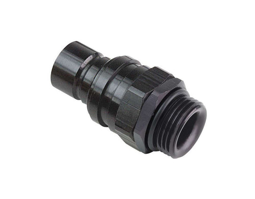 Jiffy-Tite Q/R #6 Male O-Ring Boss Plug Valved Black 22106