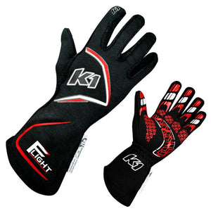 K1 RaceGear Flight Gloves Black/Red