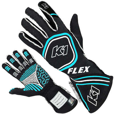 K1 RaceGear Flex Glove - Black/Fluorescent Blue
