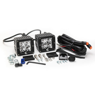 KC HiLiTES C3 LED 3" Amber Spot Light 315 (Pair)