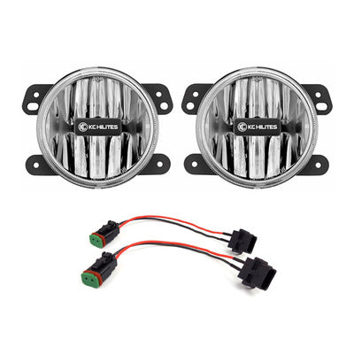 KC HiLiTES G4 LED Clear Fog Lights 506 - Jeep Wrangler JL Sahara