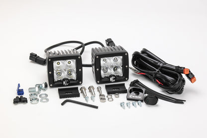 KC HiLiTES C3 LED 3" Amber Spot Light 315 (Pair)