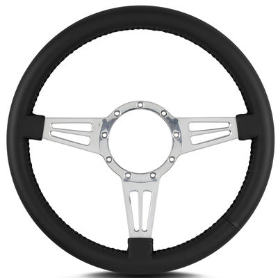 Lecarra Mark 4 Steering Wheel Double Slot Polished w/Black Wrap 44401