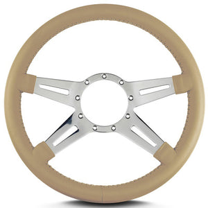 Lecarra Mark 9 Steering Wheel Elegante Polished w/Tan Wrap 93209