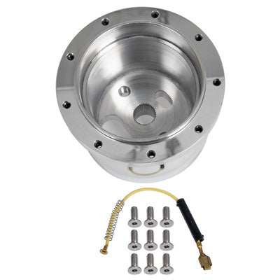Lecarra Steering Wheel Adapter 9-Bolt 95-00 GM Polished 26448 with accessories