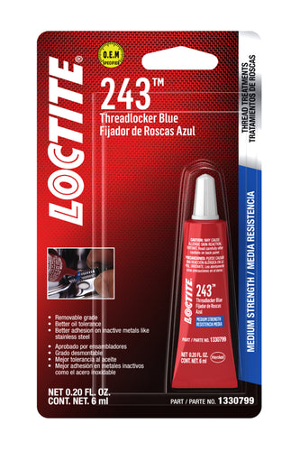 Loctite Threadlocker 243 Blue 6ml/.20oz 1330799