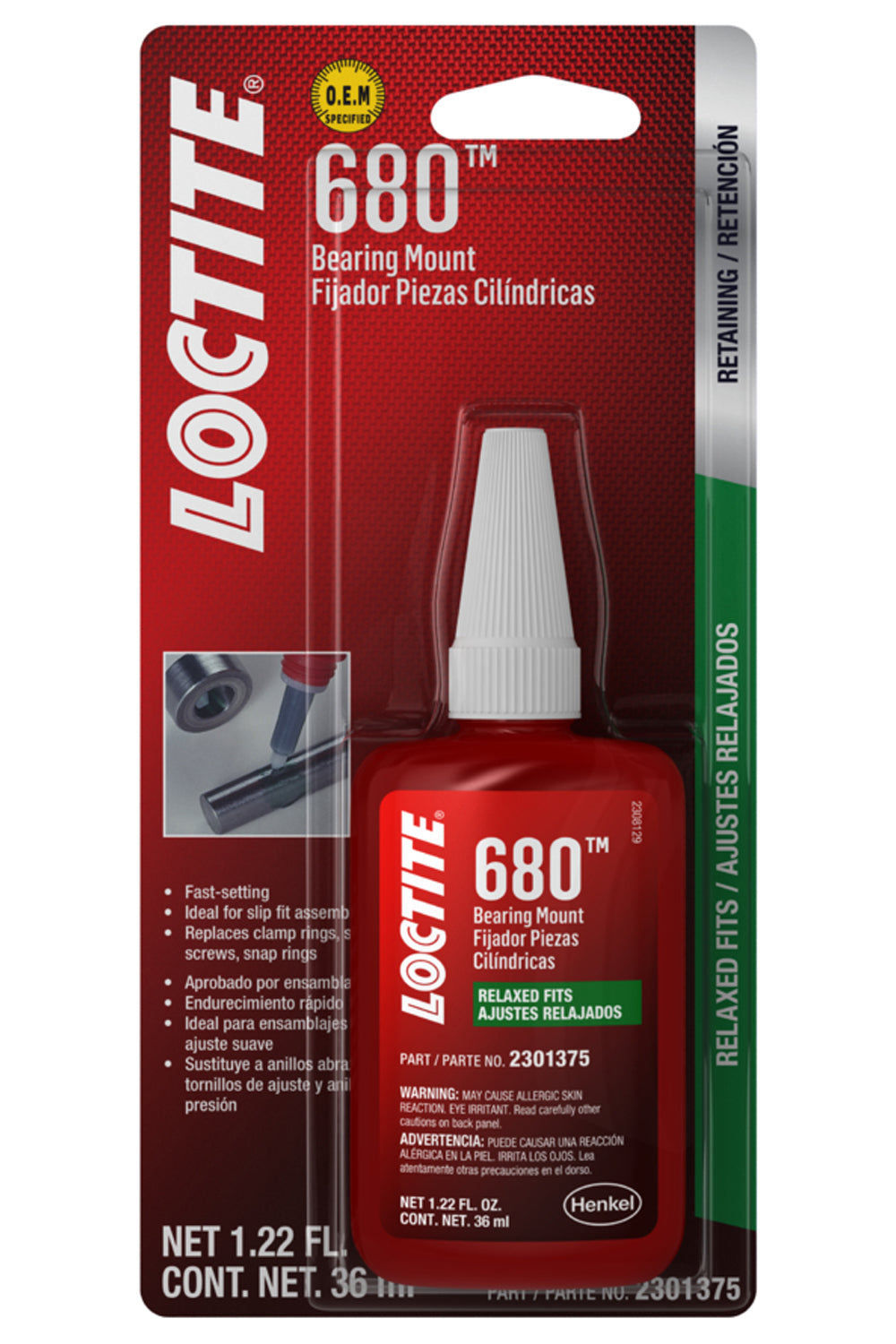 Loctite 680 Bearing Mount Retaining Compound 2301375