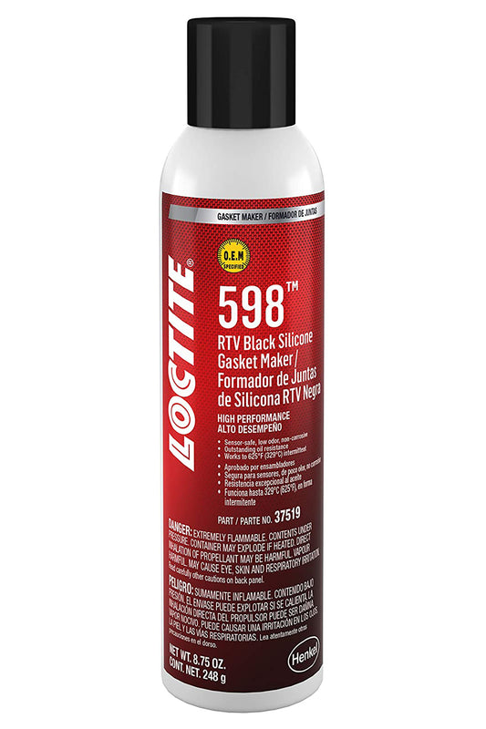 Loctite RTV 598 Black High Performance Silicone 8.75oz 495075