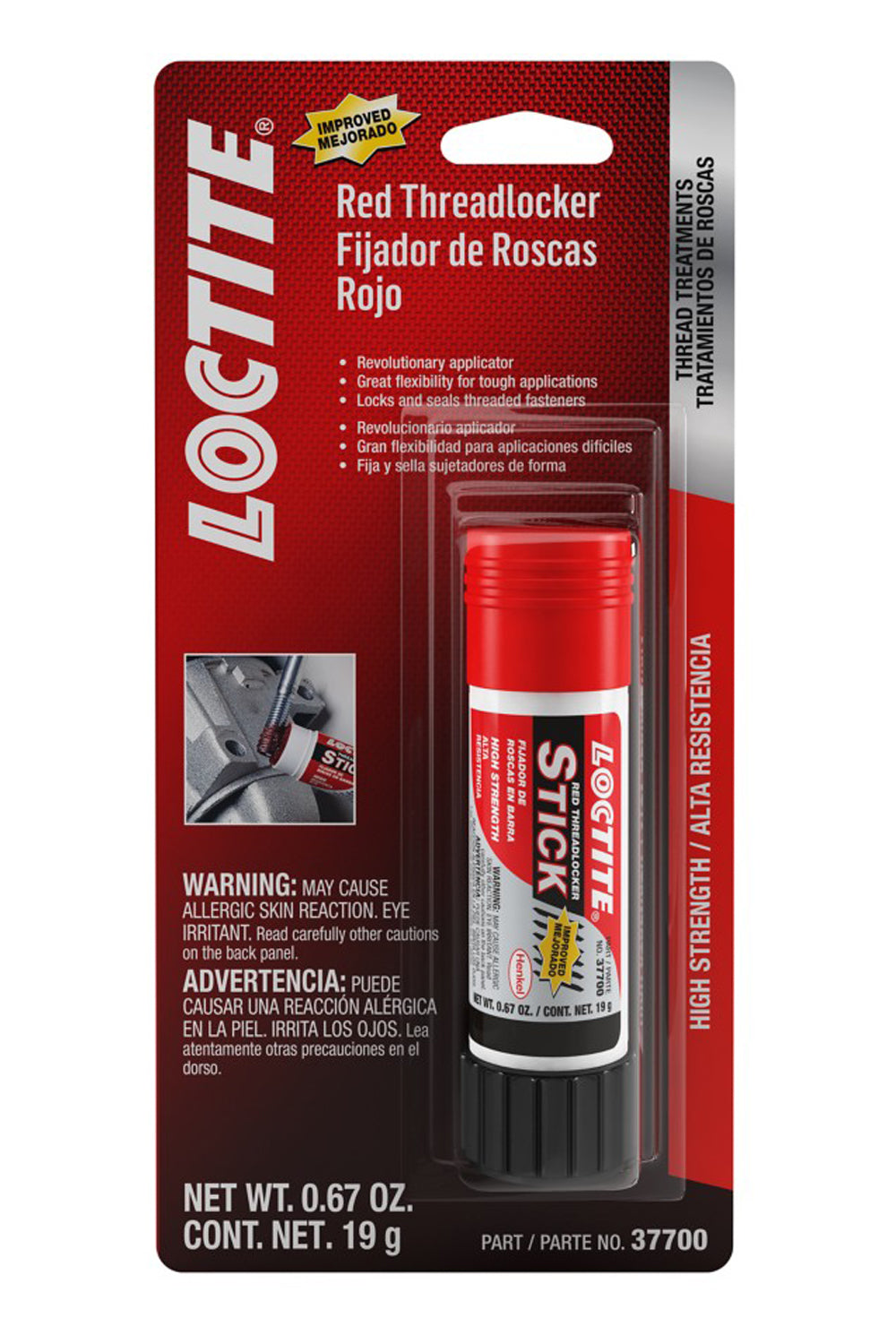 Loctite Threadlocker Red Stick 19g/.67oz 511535