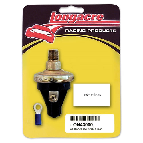 Longacre 15-50 psi Oil Pressure 1/8