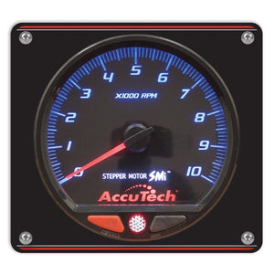 AccuTech SMi 'Stepper Motor' Memory Tach - Black in Aluminum Panel 52-44477