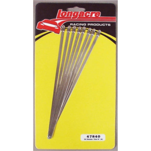 Longacre Stainless Steel Header Wrap Locking Tie - 8 in