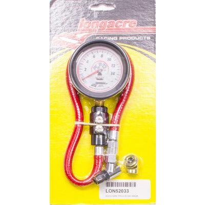 Longacre Deluxe 2-1/2” Tire Gauge 0-15 psi