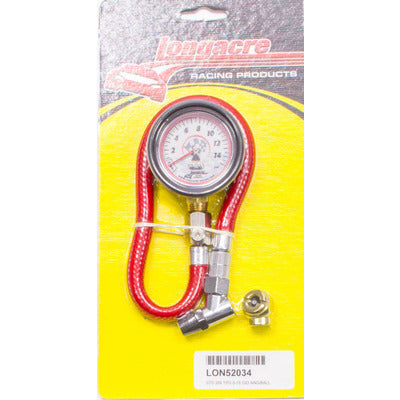 Longacre Basic 2" Tire Gauge 52-52034 - 0-15 psi