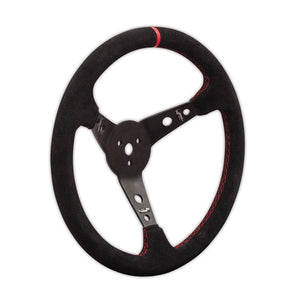 Longacre Suede Dished Steering Wheel 56797