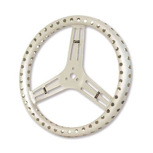 Longacre 15" Uncoated Aluminum Lightweight Steering Wheel - Flat 56866