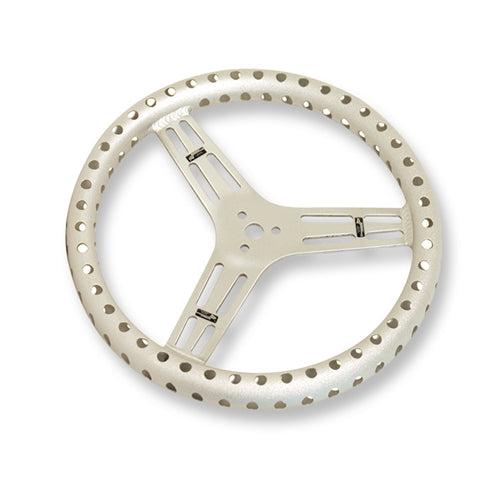 Longacre 15" Uncoated Aluminum Lightweight Steering Wheel - Flat 56866