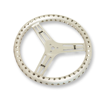 Longacre 15" Uncoated Aluminum Lightweight Steering Wheel - Flat 56866