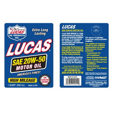 Lucas 20W-50 Plus High Performance Oil