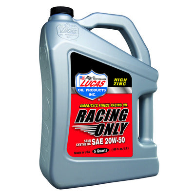 Lucas Oil Semi-Synthetic Racing Only Motor Oil - 20W50 