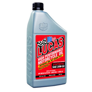 Lucas 20W-50 High Performance Synthetic Motorcycle Oil