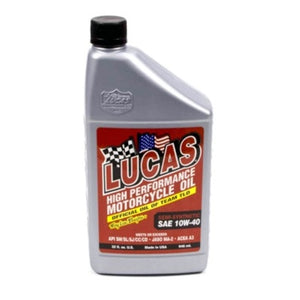 Lucas 10W-40 Semi-Synthetic Motorcycle Oil