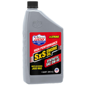 Lucas Oil Synthetic 4-Stroke SxS Engine Oil - 0W40