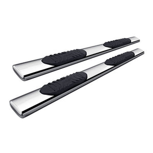 Lund 23982002 Polished Stainless 5 Inch Oval Straight Nerf Bars for 2007-18 Toyota Tundra
