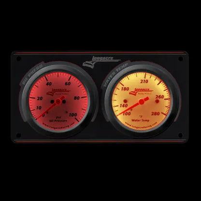 Longacre Sportsman™ Elite 2 Gauge Panel Oil Pressure, Water Temperature