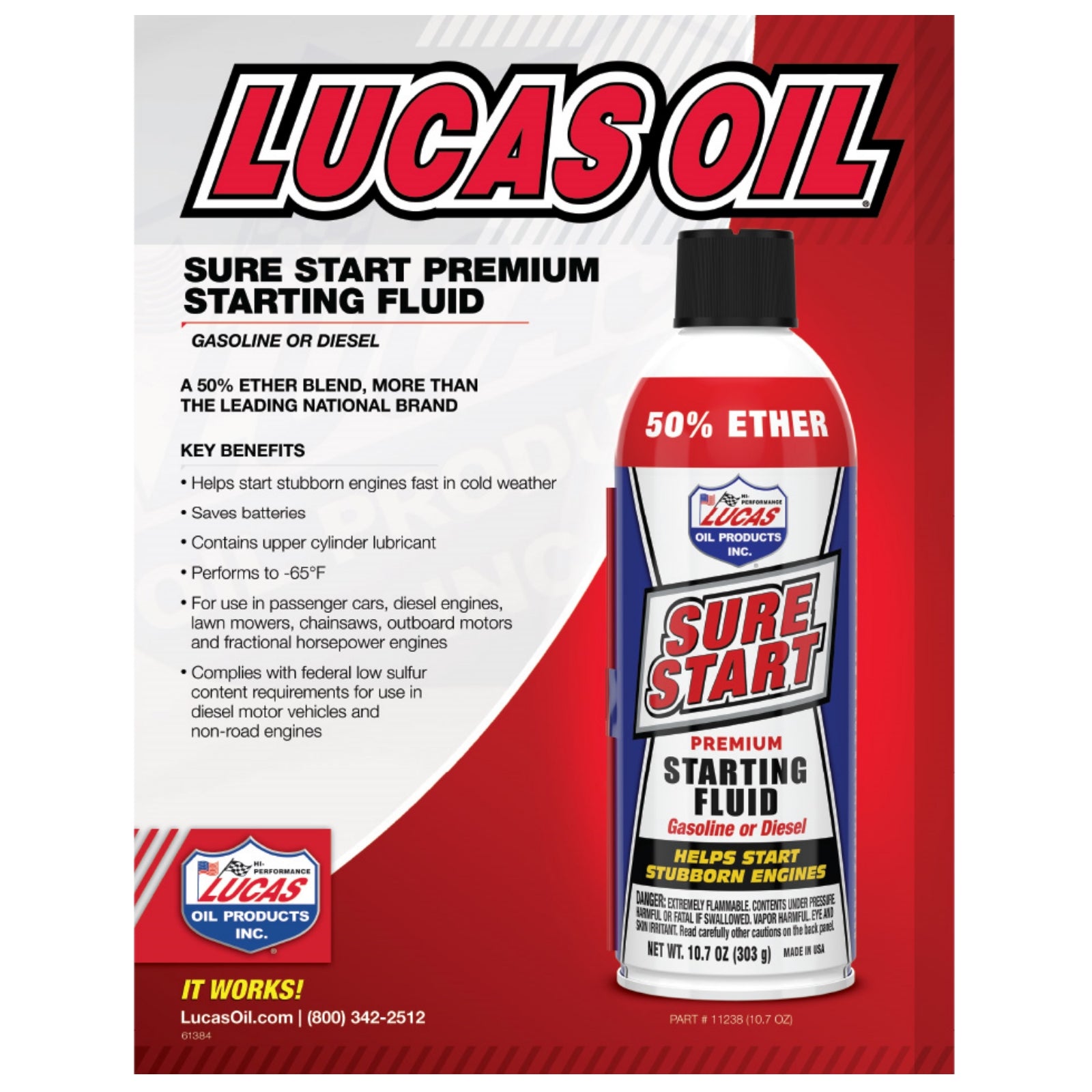 Lucas Sure Start Premium Starting Fluid (Flyer)
