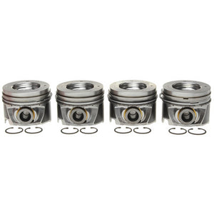 Clevite Piston Set w/Rings 4pk 224-3708WR - GM 6.6L Duramax LH 