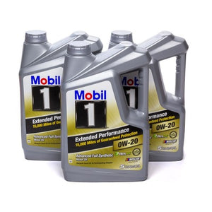 Mobil 1 0W20 Extended Performance Synthetic Oil Case of 3 (5 qt jugs)