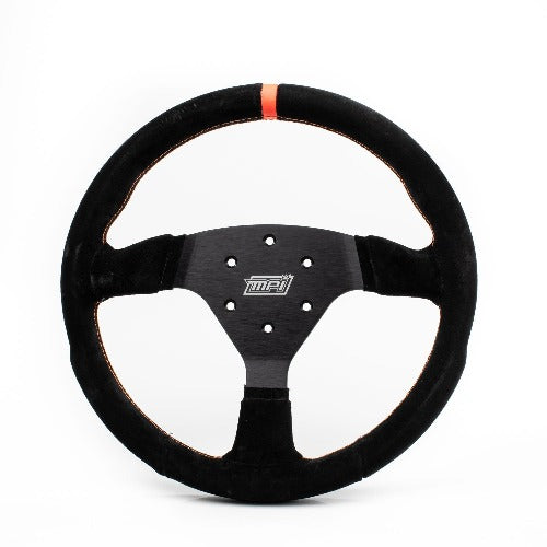 MPI Track Day Steering Wheel - 14in Flat Suede