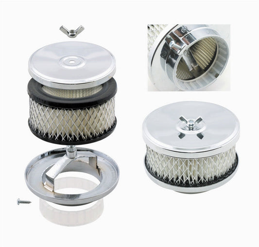 Mr. Gasket Air Cleaner Assembly 4" Chrome 4354