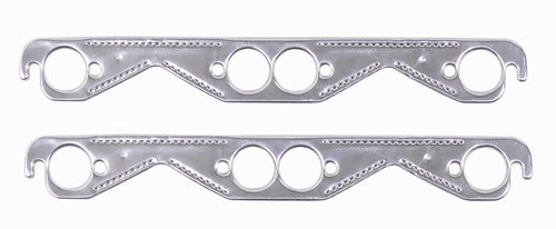 Mr. Gasket Exhaust Manifold/Header Gasket Aluminum SBC Round Port 7402G