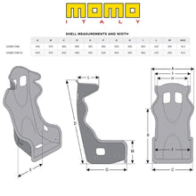 Momo Lesmo One Race Seat Dimensions