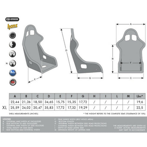 Momo Supercup Race Seat Dimensions