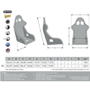 Momo Supercup Race Seat Dimensions