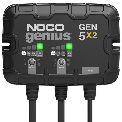 NOCO Battery Charger 2-Bank 10 Amp Onboard